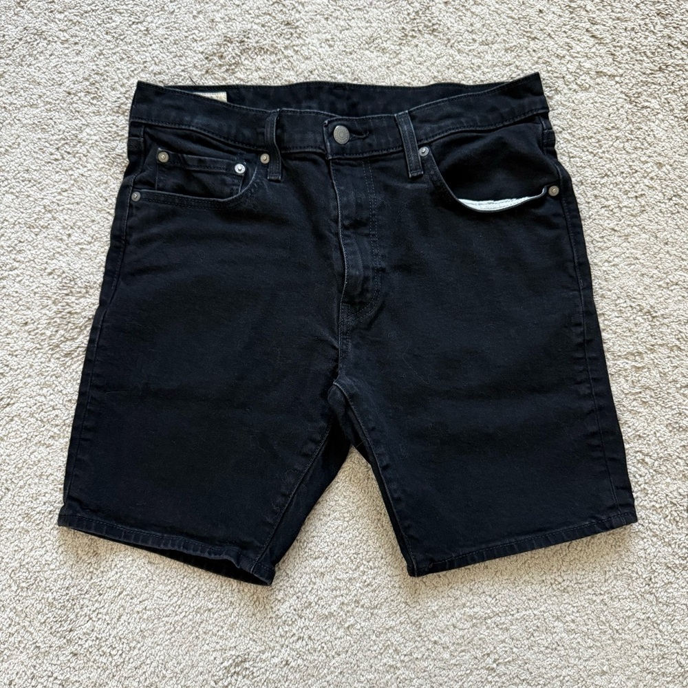 Levi's Men's Black Denim Shorts